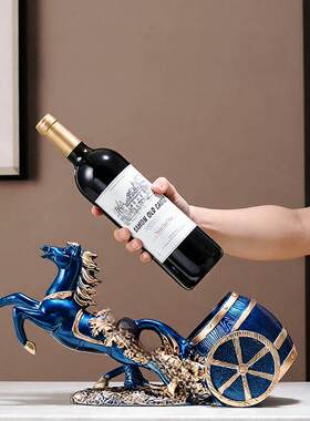 马到成功轻奢创意红酒架客厅隔断柜酒柜摆件乔迁新居布置装饰用品