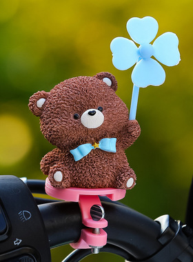 正版风车小猪电动车摆件网红摩托车卡通公仔自行车装饰配饰小摆件