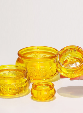 水晶聚宝盆摆件琉璃招财聚财摆设客厅玄关装饰品店铺开业乔迁礼品