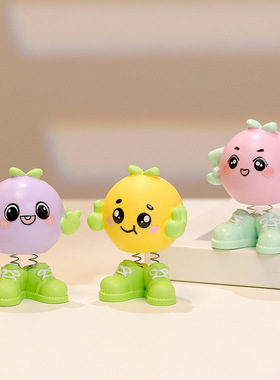 卡通摆件弹簧表情包潮玩公仔办公桌装饰树脂摆件网红高级汽车饰品