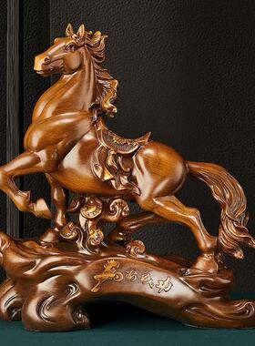马到成功马摆件一对招财老板办公室桌玄关客厅酒柜装饰品乔迁礼品