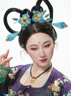 大萌制 马年新品 马来花开发簪 汉服古风簪子 3d打印彩色发饰
