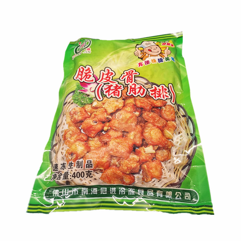 冠进脆皮骨粒粒蒜香骨大排档商用半成品冷冻腌制猪小排400g*25包 - 图3