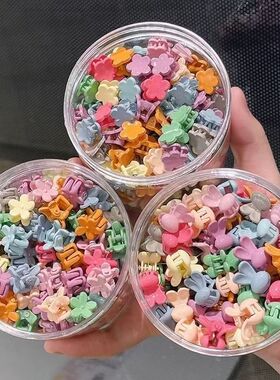 儿童彩色蝴蝶结发夹发圈女童甜美刘海夹宝宝伤发扎发皮筋碎发