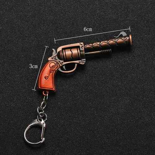 1pc Cool Game Pistol Shape Keychain Metal P92 R45 R1895 Mode - 图0