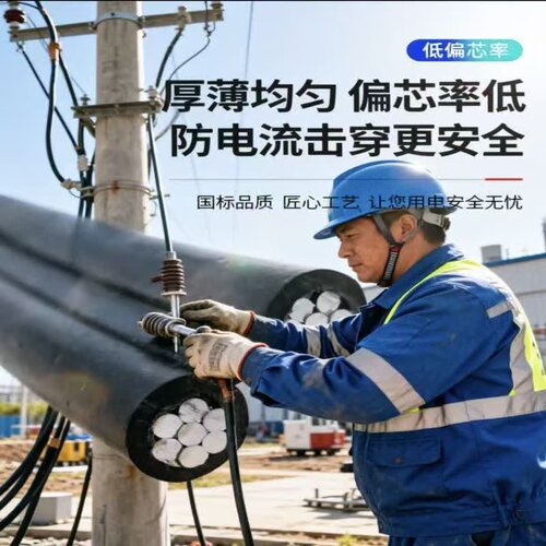 国标户外铝芯4 6 10 16 25平方电缆线2芯铝线家用架空防老化电线 - 图0