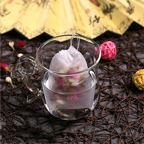 100片10*12cm泡茶袋一次性无纺布茶包袋多次用药粉袋过滤纱布网袋 - 图2