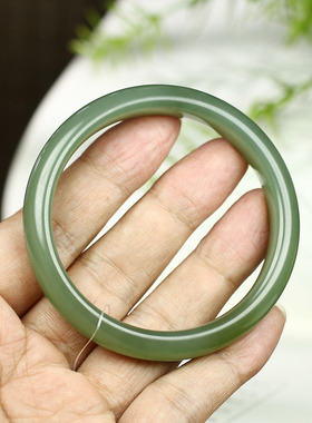 古晨和田玉湖水绿手镯玉镯