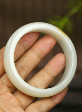 古晨珠宝和田玉白玉籽料手镯