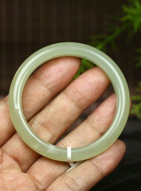 （不议价）润玉缘和田玉冰晴水手镯女款玉镯腕间美玉悬32g52mm