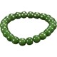 Green attractive Russian spinach green jasper old-type bead bracelet 7*9mm Runyu edge Hetian jade bracelet 26g