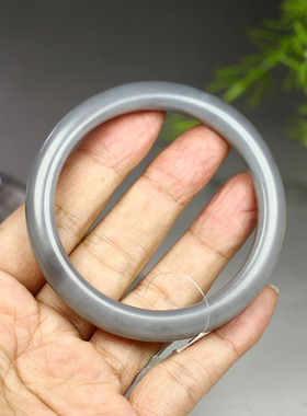 （不议价）润玉缘和田玉烟紫手镯女款玉镯腕间美玉悬46g59mm