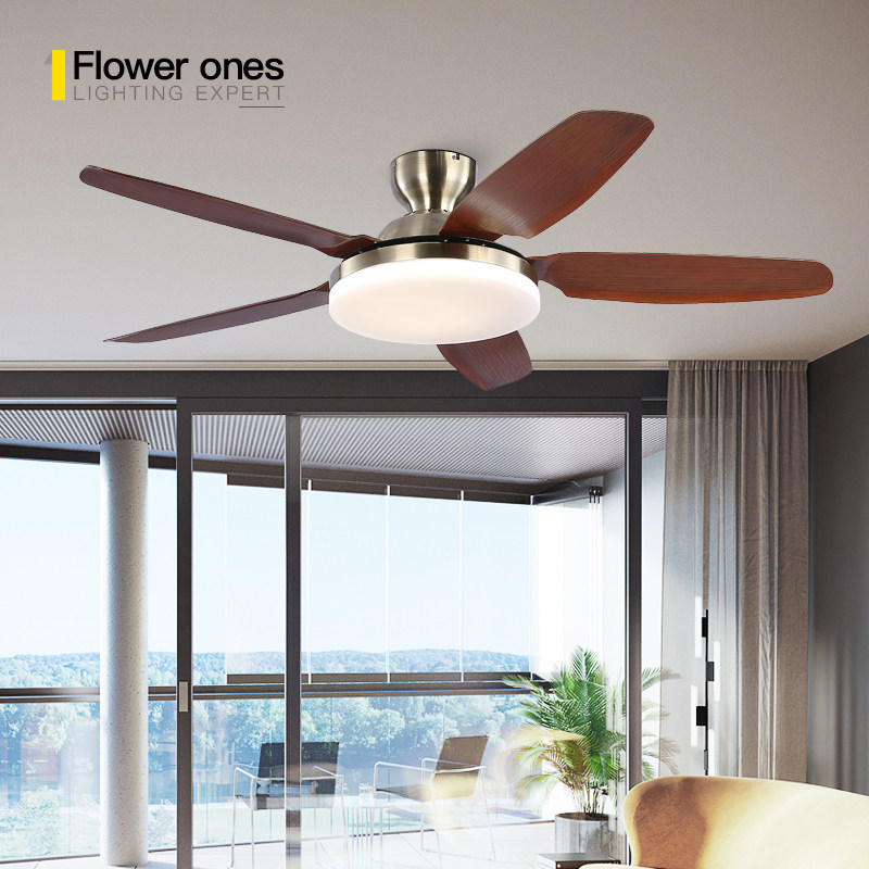 Flower Ones美式风扇吸顶灯高端大气客餐厅静音中古复古吊扇一体,淘宝优惠券,粉丝福利购,淘宝优惠卷
