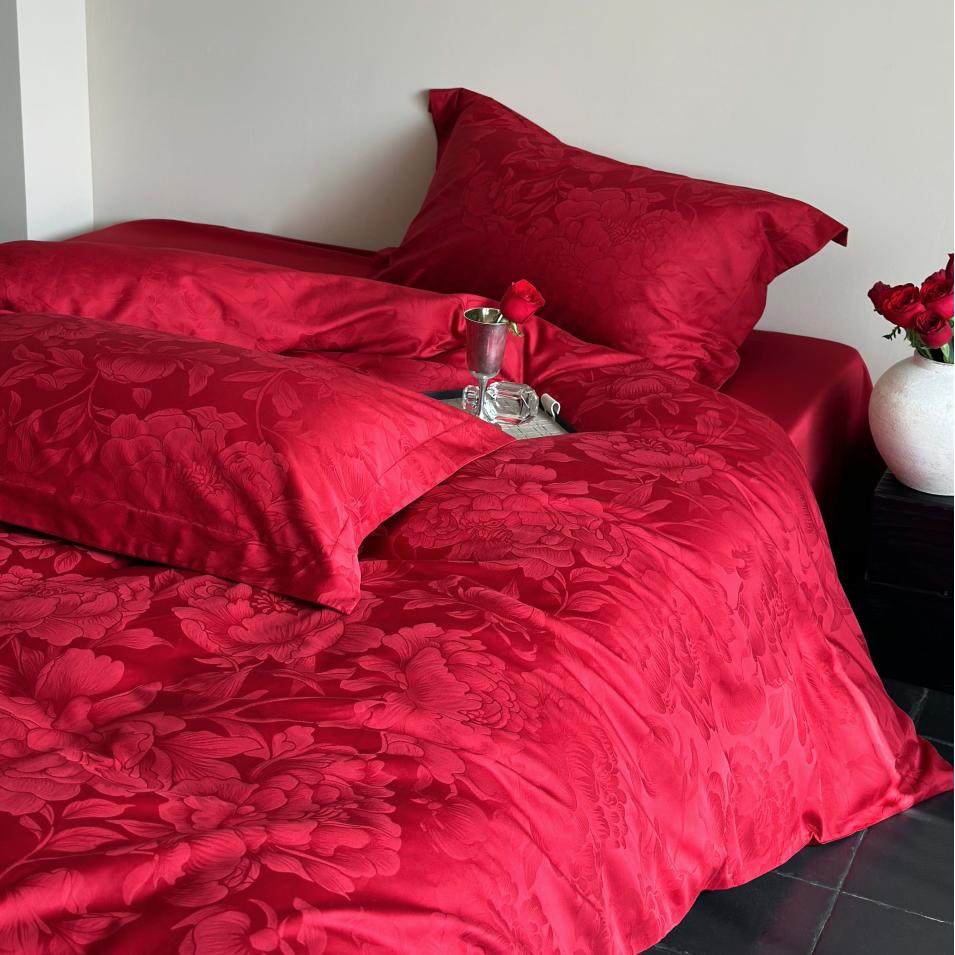 高级感100支长绒棉全棉婚庆四件套纯棉红色被套床单结婚床上用品,淘宝优惠券,粉丝福利购,淘宝优惠卷