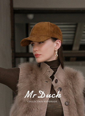 棒球帽mrduck鸭舌帽女男老钱风冬