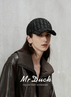 mrduck英国linton粗花呢棒球帽