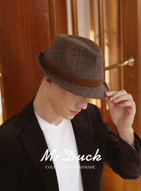 mrduck礼帽男款英国进口M&E面料