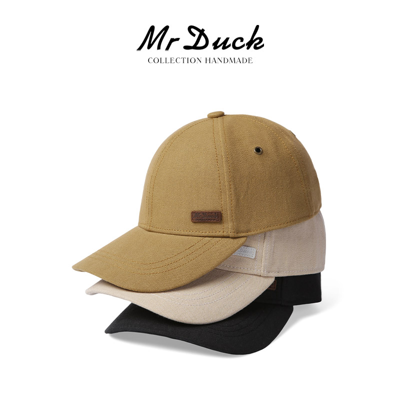 mrduck24春夏新品 日本和纸硬顶显脸小透气棒球帽 户外防晒帽大头