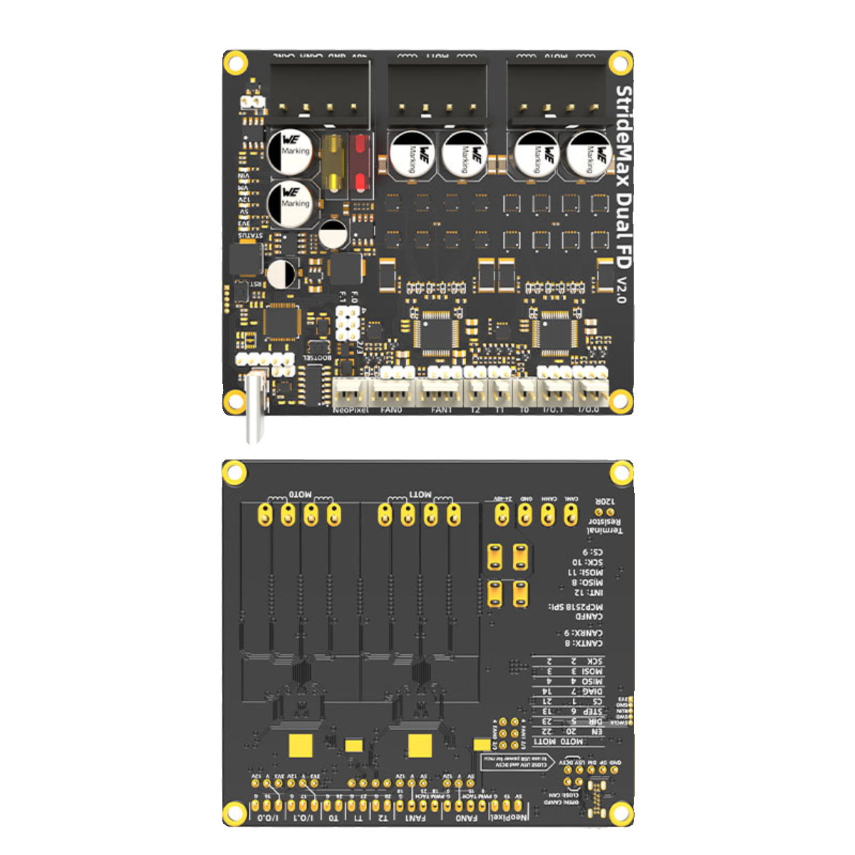 StrideMax双FD主板TMC5160驱动支持klipper/RRF适配VoronVZ打印机-图3