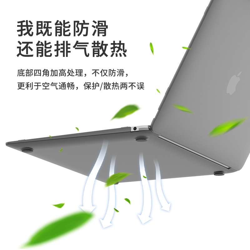 闪魔适用苹果macbookAir13.3寸保护壳14寸电脑保护套13.6笔记本磨砂外壳pro13寸外壳2021款MAC透明16寸防摔15 - 图2