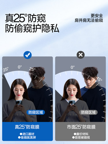 闪魔适用小米14防窥膜小米15钢化膜17promax防窥屏13手机14pro红米K70磨砂k90turbo4pro全屏k6080至尊15ultra-图1