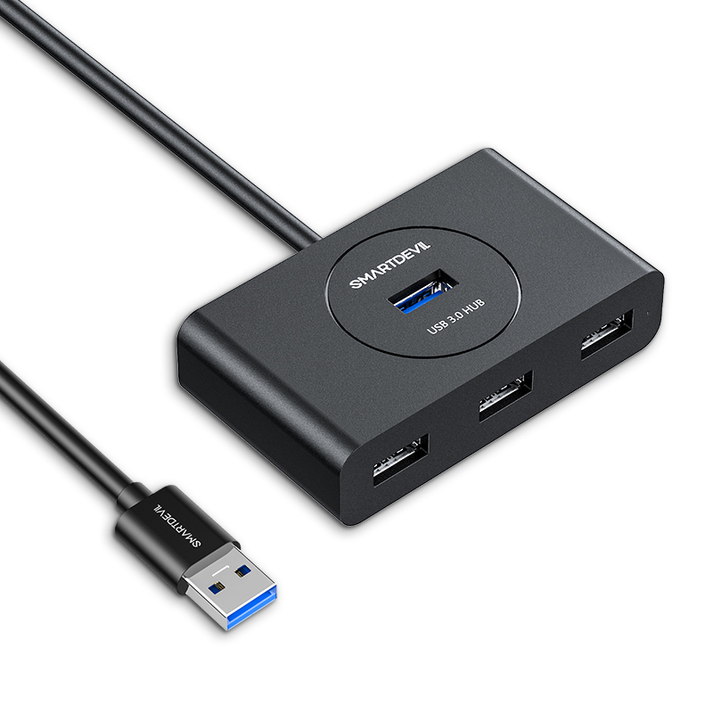 闪魔usb3.0扩展器usb分线器多接口转接头一拖四type-c笔记本电脑外接usp拓展hub集线器加长延长线分接转换器 - 图0