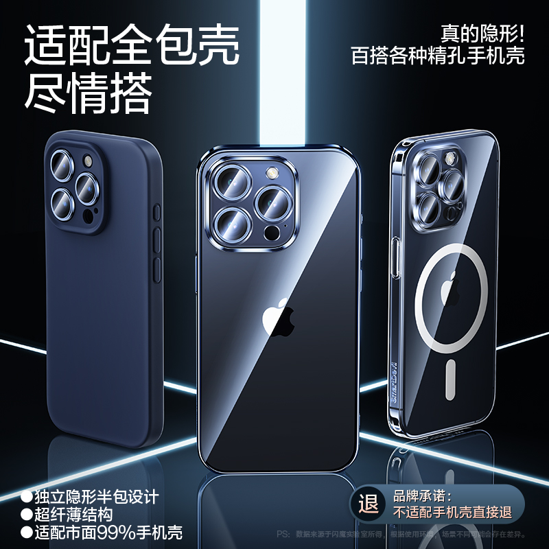 闪魔适用苹果15/16Promax镜头膜iPhone16Pro手机镜头膜15PM新款后置摄像头14康宁12钢化玻璃11保护plus相机圈 - 图3