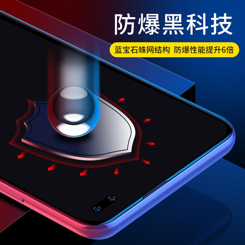 闪魔适用于红米K30pro钢化膜redmiK30pro全屏覆盖无白边曲面极速变焦版手机玻璃贴膜-图2