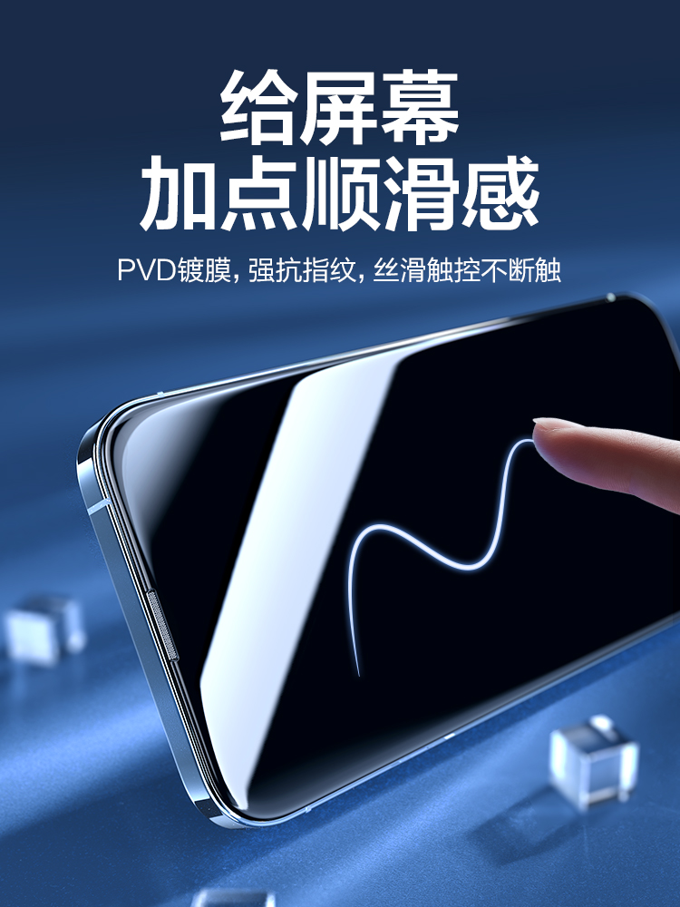 闪魔适用于苹果13promax听筒防尘防窥膜iPhone13全屏钢化膜保护隐私十三抗指纹手印pg玻璃pm手机左右防偷看莫 - 图3