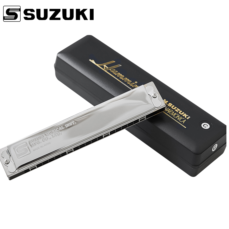 SUZUKI铃木21孔成人初学自学演奏级复音口琴SU-21HM哈明 - 图1