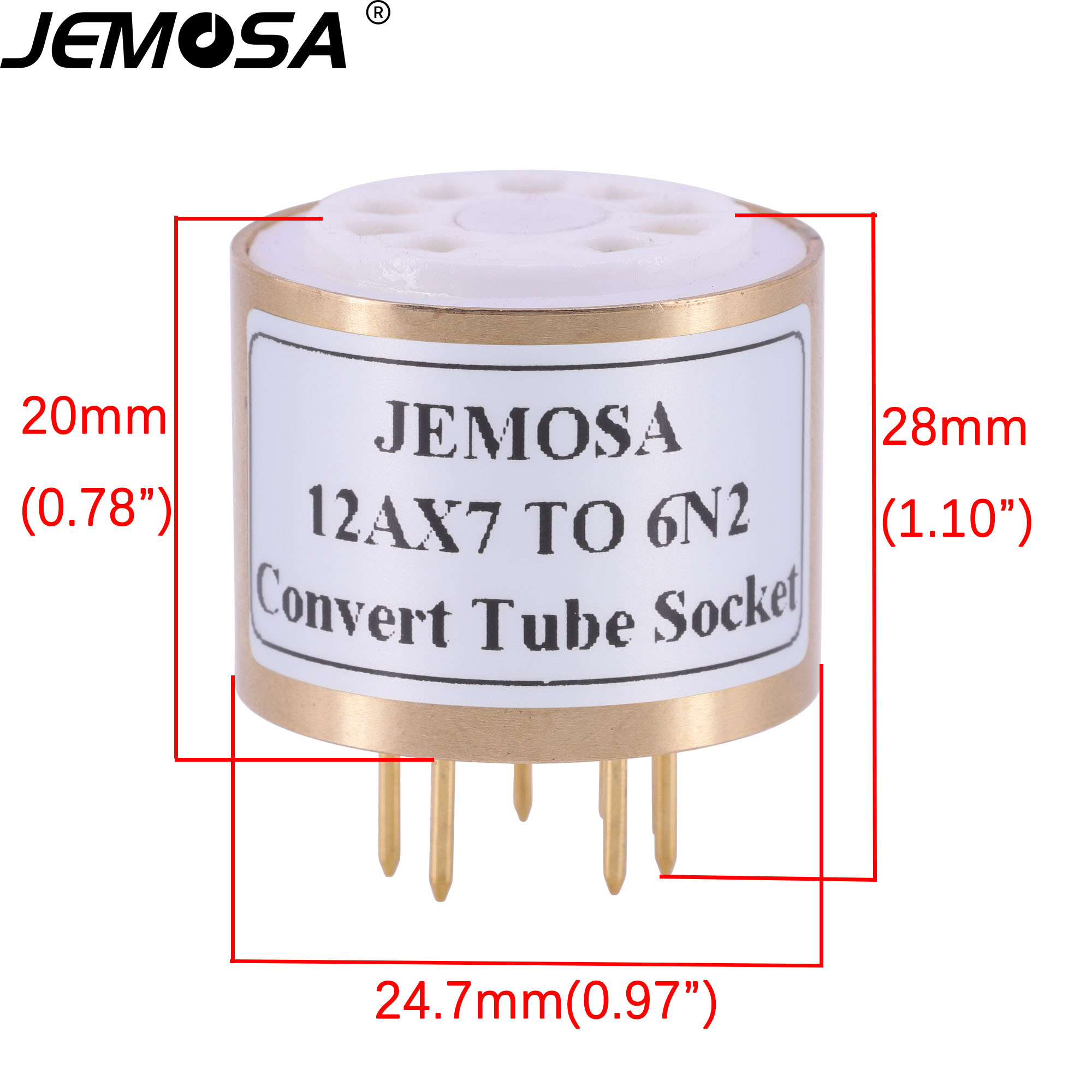 电子管座适配器 12AX7 12AU7 ECC82转6N2 ECC88 6922电子管转换座 - 图2