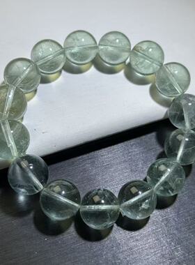 曼波薄荷绿萤石手串绿萤石手链蓝绿萤石羽毛萤石女款手串DIY珠宝