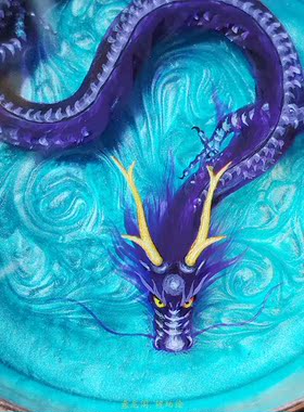 神龙桌面摆件盘龙阁混合