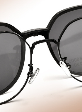 百世芬新款磁吸套镜86003夹片墨镜太阳镜防紫外线功能镜框多边形