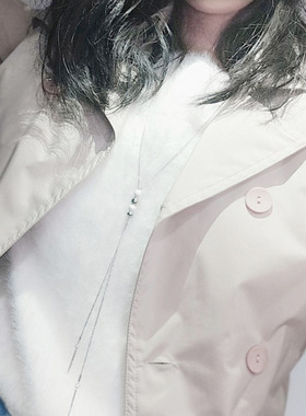 大气钛钢毛衣链长款配饰挂件吊坠