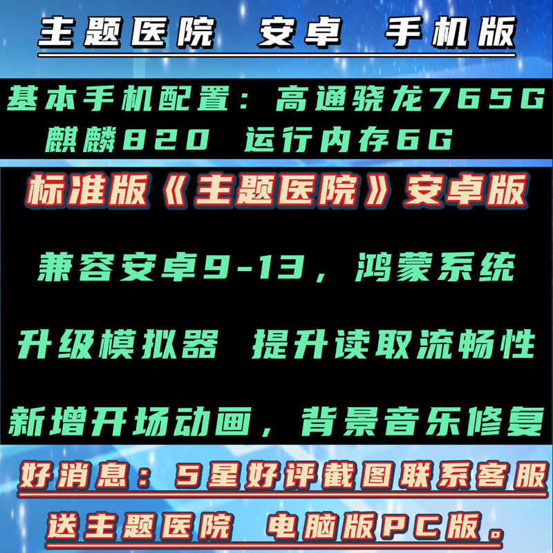 主题医院安卓手机版经典PC电脑复古DOS移植单机游戏模拟经营策略 - 图0