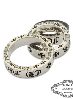 字母戒指情侣ROCKHEARTS纯银朋克