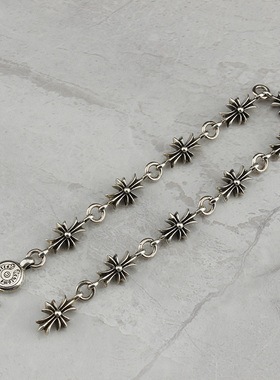 十字架纯银朋克风复古手串