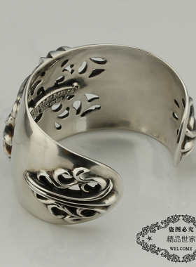 开口纯银手环风格同款