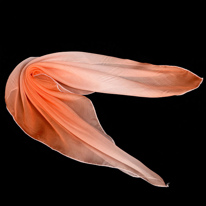 胶州秧歌丝巾花鼓灯手帕雪纺渐变色古典舞跳舞道具小方巾纱巾手绢 - 图1