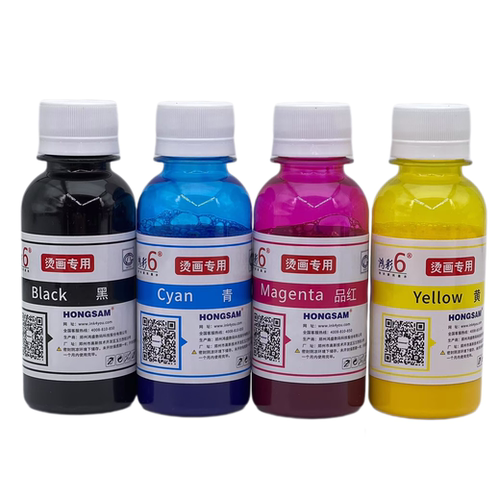 正品鸿彩6烫画专用颜料墨水印纯棉衣服热转印烫画墨水100ml - 图1