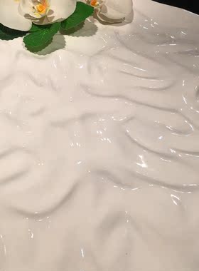 现代时尚创意白色陶瓷艺术风托盘