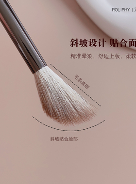 羊毛斜坡腮红刷毛房刷
