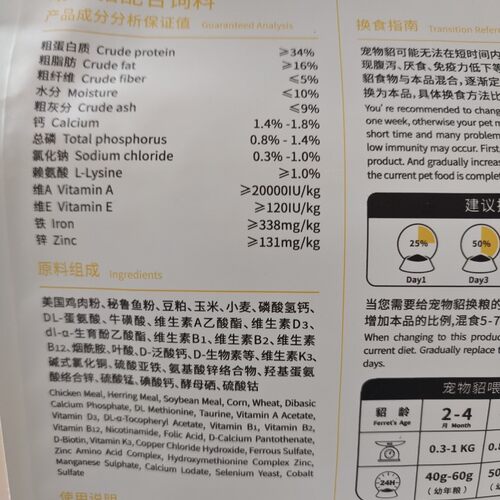 包邮 安哥鲁幼年貂粮 2磅全年龄 宠物雪貂 安格鲁玛雪儿通用饲料 - 图1