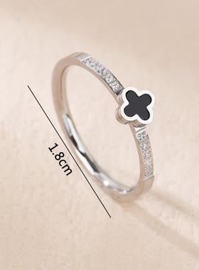 抖音同款四叶草戒指小众轻奢