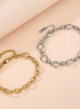 欧美高级简约金属感朋克风手链