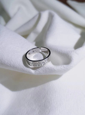 原创订做复古刻字礼物开口戒指