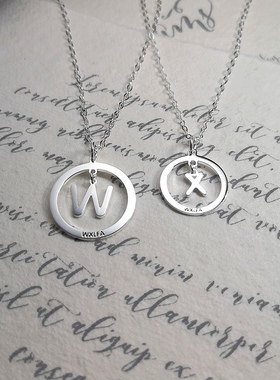 原创纯银首饰订做卡通人物闺蜜