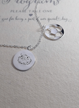 原创刻字项链纯银首饰纯银