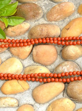 满色满肉念珠手串凉山南红玛瑙